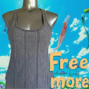 Free 💟Hollister Grey  Lace Tank Top